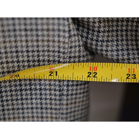Ralph Lauren Chaps Men's Blazer 43L Wool Silk Brown Houndstooth Sport Coat - Picture 4 of 9
